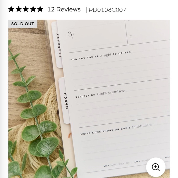 Happy Planner Watercolor Grace with Pink and Gold - Picture 10 of 15